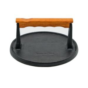 Valurautainen hampurilaispihvipuristin